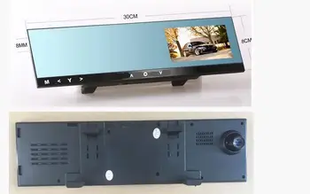 Stock HD automobilių kameros 4.3 galinio vaizdo veidrodėlis DVR AV in +3axis G-sensorius+Touch mygtukas +žandikaulių kilnojamojo 2CH garso ir vaizdo kamera, DVD/VCR/CCD
