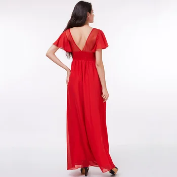 Tanpell scoop promenadzie suknelė raudona bžūp rankovėmis ir nėrinių blizgančiais grindų ilgio linijos, suknelės, pigūs juodo šifono 2017 vakarą prom dress