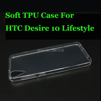 Dėl Noras 10 Lifestyle Ultra Plonas Minkštos TPU Silicio Gelis Skaidrus Atveju Atgal Korpuso Dangtį Už HTC Desire, 10 Gyvenimo būdo 5.5