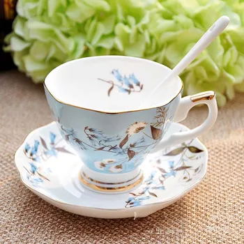 Taurės keramikos kūrybinis Europos stiliaus su dangteliu didelės talpos kaulų kinija puodeliai pusryčiai puodelio kavos puodeliai pieno