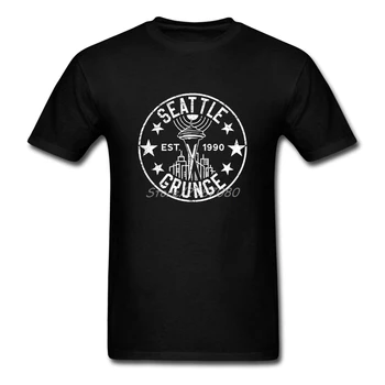 Populiarus Sietlo Grunge Marškinėliai Camiseta T-marškinėliai Vyrams Medvilnės 3XL Trumpas Rankovės Juokingi marškinėliai