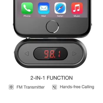 Ihens5 Universalus Belaidis FM Siųstuvas, Audio Adapteris, Automobilinis Rinkinys su 3.5 mm jack xiaomi 