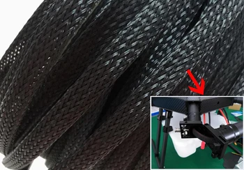 2M Black modelio orlaivių teleskopinis pintas vamzdis 8mm 10mm vielos tinklo vamzdis phant apsaugos mašina, kabelinė vamzdis drone vielos vamzdžio dalys acc