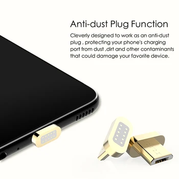 2 Pack Magnetinio Micro USB Kabelis JianHan 1M Nailono Tinklelio Greito Įkrovimo Micro USB Magnetas Kabelis, Įkroviklis, skirtas Samsung LG HTC Android
