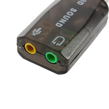 5vnt USB2.0 Audio Headset Ausinės Ausinės Mikrofonas Mikrofono Lizdas Konverteris Adapteris su Dinaminį erdvinį fono garso efektu
