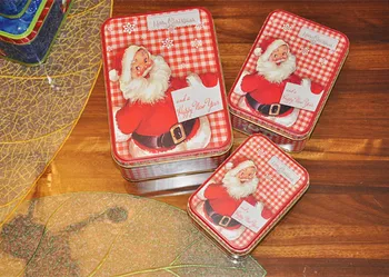 3pcs/set Kalėdų Stiliaus Alavo Lauke Metalo Saugojimo Dėžutė Papuošalų Atveju Saldainių Dėžutė Kalėdų dovana atveju maisto konteinerį