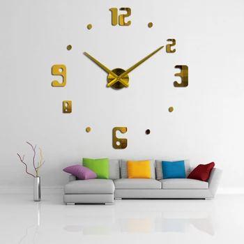 2017 Karšto Naujas Modernaus Dizaino Sieninis Laikrodis Laikrodžiai Kvarciniai Laikrodžių Adata Akrilo Veidrodis 