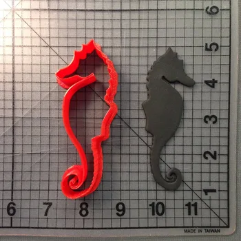 Seahorse Užsakymą 3D Atspausdintas Cookie Cutter Minkštas Tortas Dekoravimo Priemonės, Cookie Cutter Nustatyti Confeitaria Cupcake Pjovimo Įrankiai