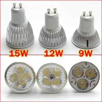 MR16 GU5.3 LED vietoje šviesos lempa 12V 110V, 220V 9W 12W 15W LED Prožektoriai, Lempos Lemputė GU 5.3 led lemputės šviesos Bombillas Lampada