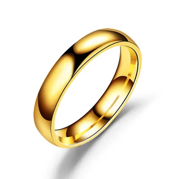 Vientisos spalvos Lydinio vyrų žiedai Didmeninė su aukso spalvos papuošalai, aukso/sidabro spalvos žiedas Moterims Vestuvių Papuošalai Aukščiausios Kokybės jz121