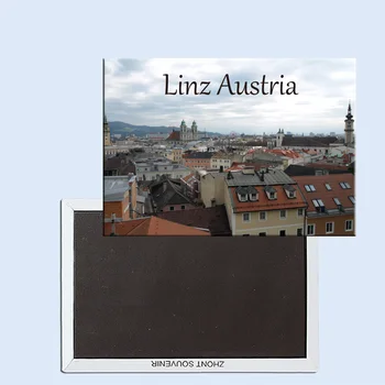 Panorama miestas Lincas, Austrija 24278 Šaldytuvas, Magnetinis