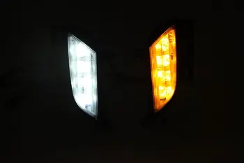 Osmrk led drl šviesos važiavimui dieną toyota yaris L 2017, su geltona posūkio signalo, belaidžio tinklo jungiklis kontrolės