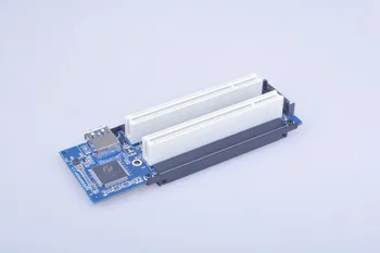 Naujas pridėti kortelę, mini PCI Express Dual PCI Adapter Card PCIe x1 prie Maršrutizatoriaus Gniūžtės 2 PCI lizdą Riser Card