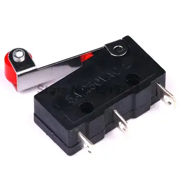 10VNT Micro Roller Svirties petys Paprastai Atidaryti Uždaryti ribinis Jungiklis KW12-3, 5A 125V
