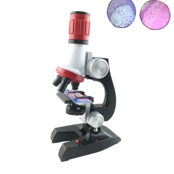1200X 100X 400X Trinokulinis biologinis mikroskopas Focusable Švietimo ir Mokslo mikroskopo rinkinys rafinuotas Mokslo Prietaisai
