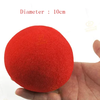 10VNT didelis raudonas Magija kempine (10cm skersmens), kamuolys minkštas kamuolys, puikus elastingumas classic ball gatvės close up magic rekvizitai 82017