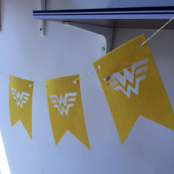 Ping Wonderwoman Partys 3 Metrų Manė, Reklama 2 Kampe Vėliavos Gimtadienio Apdailos Starta tiekimo audinys