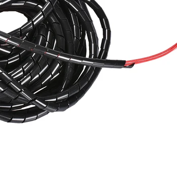 Nemokamas pristatymas skersmuo 8&6mm 33Ft.(10M) Spiralinis Kabelis Wire Wrap Vamzdis PC Valdyti Laidas 10mm Juodas 3D spausdintuvas