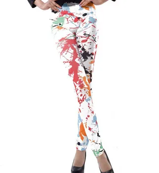 2018 naujas moterų antblauzdžiai Rašalo perteikimo spausdinti moterų legging kelnes multicolors seksualus atsitiktinis išorinis mados drabužiai