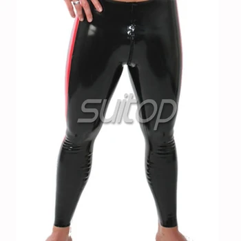 Suitop gumos latekso legging su tarpkojo zip spalva juoda antblauzdžiai