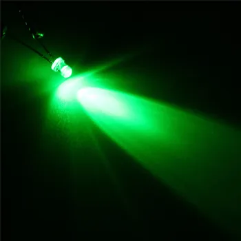 300Pcs 3mm LED Diodai Asortimentas Turas Aišku Ultra Ryškus LED Šviesos Diodų Lempos 5 Spalva Balta Geltona Raudona Mėlyna Žalia