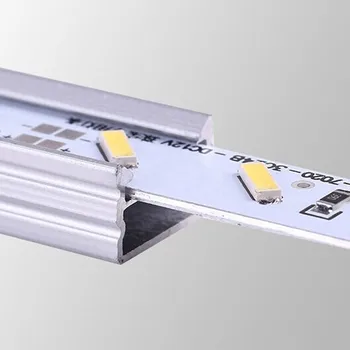LED Juostelė Šviesos 1m 72leds DC 12V led lempa sunku sunku juostos smd 8520 virtuvė pagal kabineto apšvietimo Aliuminio Profilio 10vnt/daug