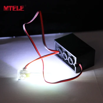 MTELE Prekės 1*4 LED lemputės Komplektą Žaislas Su Galios Langelį Plytų Nustatyti Modelius, statybinius Blokus 
