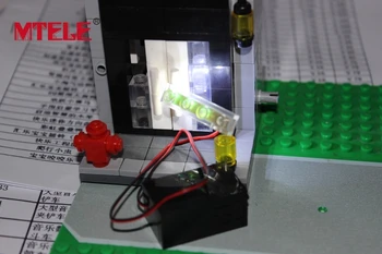 MTELE Prekės 1*4 LED lemputės Komplektą Žaislas Su Galios Langelį Plytų Nustatyti Modelius, statybinius Blokus 