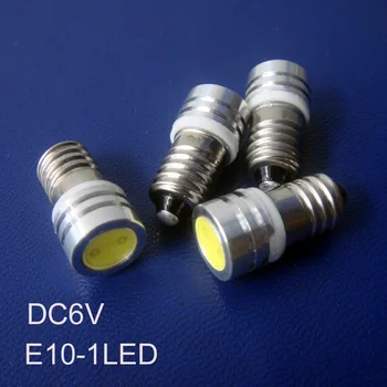 Aukštos kokybės E10, 6 v led dega,didelės galios 1w 6.3 V E10 led perspėjamosios lemputės,1w led 6 v E10 lemputes nemokamas pristatymas 50pcs/daug