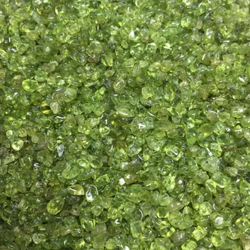 Gamtos olivīns žvyro Kvarco Kristalo Akmens Uolienų Mėginių Chip Gydymo Perlas Alyvuogių skaldytų akmenų žuvų bakas crystal healing