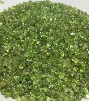 Gamtos olivīns žvyro Kvarco Kristalo Akmens Uolienų Mėginių Chip Gydymo Perlas Alyvuogių skaldytų akmenų žuvų bakas crystal healing