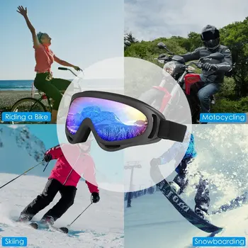 Lauko Sportas Slidinėjimo Akiniai Vėjo X400 UV Apsauga Suaugusiųjų sniego Akinius, Slidinėjimo Akiniai Skate Snowboard Slidinėjimo Akiniai