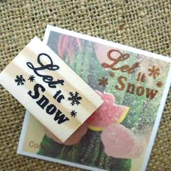 20pcs Let It Snow su Smalll Snaigės Dizaino Medinis Antspaudas Mielas 