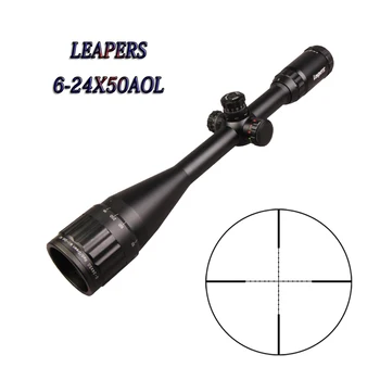 Optinės Akyse LEAPERS 6-24X50 Riflescope Medžioklės Tikslas Lauko Jacht Taveling Leapers Pneumatinis Šautuvas taikymo Sritis Medžioklės
