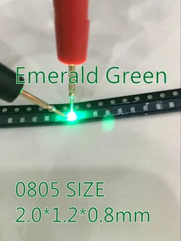 0805 Žalia LED lemputė karoliukai super ryškūs SMD LED 2012