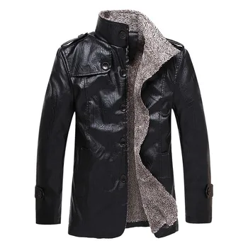 Rudenį Ir Žiemą Aukštos kokybės naujas žiemos mados vyriški paltai, vyriški švarkai, vyriškos odos motociklo striukė Vėjo