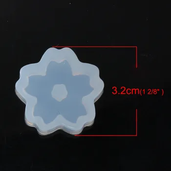 Doreen Lauke Silikono Dervos Pelėsių Papuošalai Priėmimo Sakura Gėlės Baltos 32mm(1 2/8