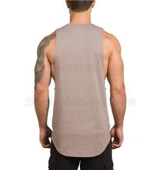 Muscleguys Prekės ženklo drabužių Kultūrizmo Marškinėliai Fitneso Vyrų Bako Viršuje treniruotės Vest Sijos tanktop Medvilnės sportinės aprangos Undershirt