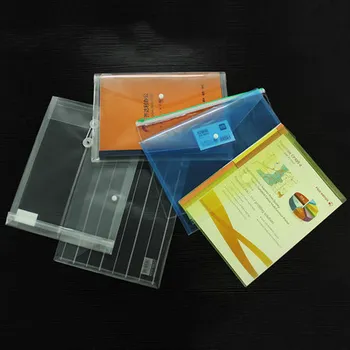 Deli 10-12pcs/set failą skaidrios A4 plastmasės snap portfelio office raštinės reikmenys mokyklos ir raštinės reikmenų, dokumentų krepšiai