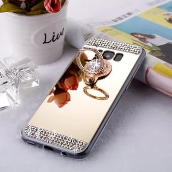 OLOEY Samsung Galaxy S9 Funda Blizgučiai Diamond Veidrodis Minkštos TPU Silikono Atveju Coque 