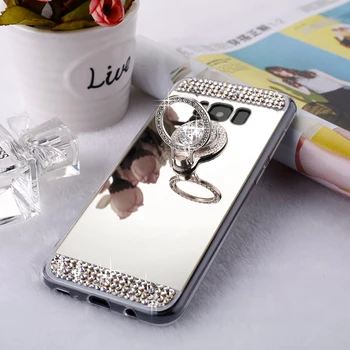 OLOEY Samsung Galaxy S9 Funda Blizgučiai Diamond Veidrodis Minkštos TPU Silikono Atveju Coque 