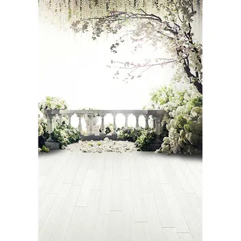 200*300CM (7*10ft), Gėlės Foto Vinilo Fone medžių sodas loft vestuvių Fotografija Backdrops Galerija Backdrops CM-6942