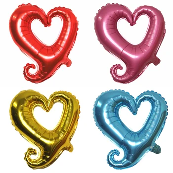 18 colių romantiška kablys Širdies formos balionai helio balionas vestuvių Valentino Diena Apdailos gimtadienio širdies folija balionai