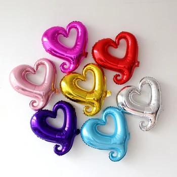 18 colių romantiška kablys Širdies formos balionai helio balionas vestuvių Valentino Diena Apdailos gimtadienio širdies folija balionai