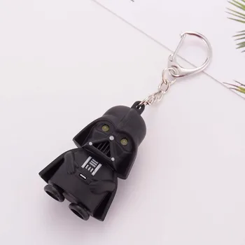 AILEND 2018 Star Wars paketų prižiūrėtojų raktinę Šviesiai Juoda Darth Vader Pakabukas LED KeyChain Žmogui Dovana
