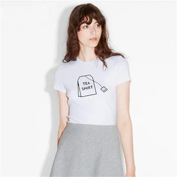 Plius Dydis XXXL Arbatos Marškinėliai spausdinimas Grafinis t-shirt moterims trumpomis rankovėmis Ponios harajuku marškinėlius juokinga tee viršūnes bts moterų Balti marškinėliai