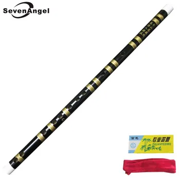Kinijos Bambuko fleita rankų darbo, Profesinės dizi Visos Flauta Muzikos Instrumentai Klavišą F/ G, Juodos spalvos skersinė fleita