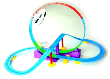 Karšto Parduoti 3D švenčių dovanos greitojo traukinio Bėgių kelio kalnelius Žaislas Elektros Geležinkelių Automobilių Švietimo Surinkti Žaislai, Vaikų Dovanų
