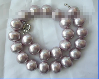 Mados nuostabiu didelis 16mm baroko levandų south sea shell perlų vėrinį