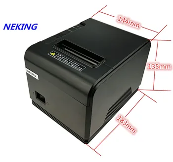 Aukštos kokybės pos spausdintuvui 80mm terminis sąskaitą gavimo spausdintuvas, automatinis pjovimo aparato spausdintuvas spausdinimo greitis Greitai, 200mm/s